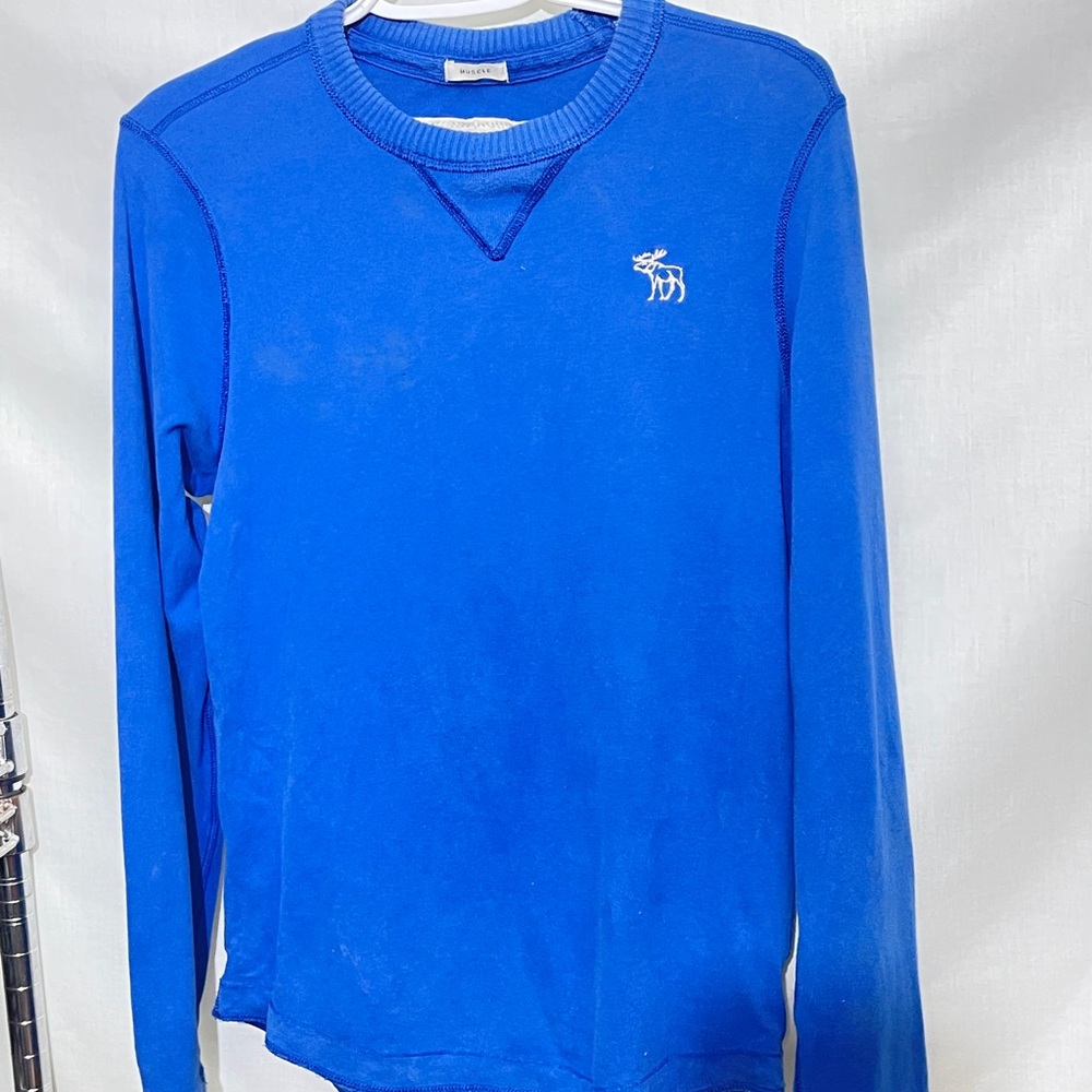 Abercrombie & Fitch, Mens,muscle cut, royal blue shirt, very soft, small